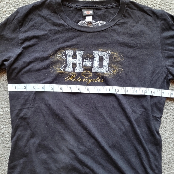 Harley-Davidson women's long sleeve tee shirt size L graphic montreal fitted - Picture 7 of 10